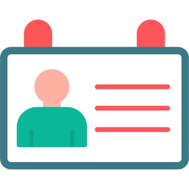 ID kart simgesi vektör illüstrasyonu