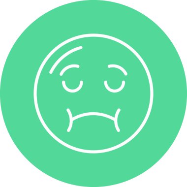 Üzücü. Web simgesi basit illüstrasyon