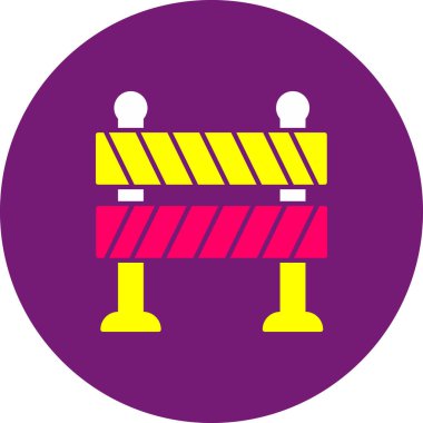 Bariyer. Web simgesi basit illüstrasyon