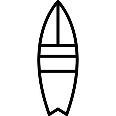 vektör sörf tahtası simgesi, basit tasarım