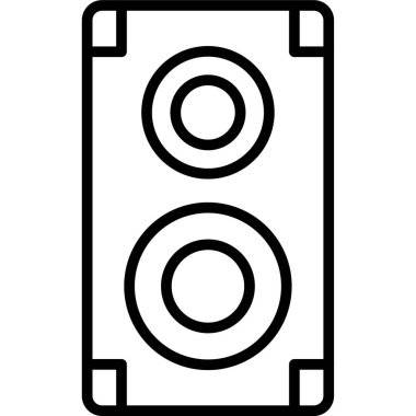 ses aygıtı hoparlörü simgesi ana hat biçiminde