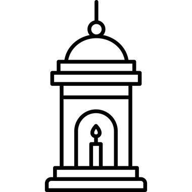 Cami Vektör Satırı Simge Tasarımı