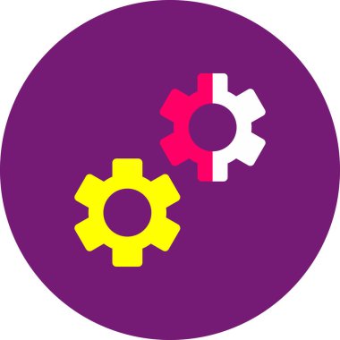 Vites düz yuvarlak vektör simgesi