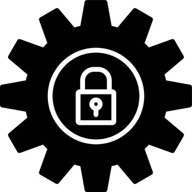 güvenlik simgesi vektör illüstrasyonu