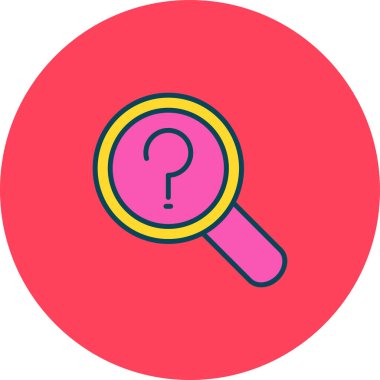 Dolu taslak biçiminde büyüteç simgesi bul