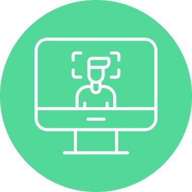 Bilgisayar. Web simgesi basit illüstrasyon