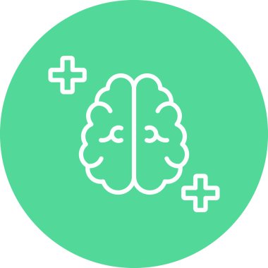 beyin ikonu vektör illüstrasyonu