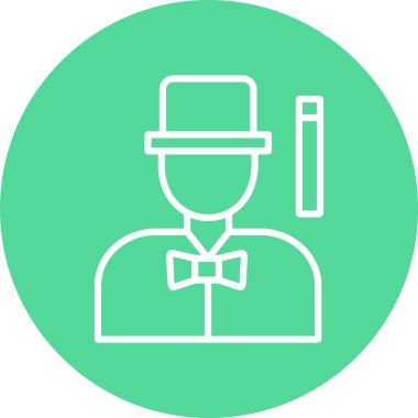 Sihirbaz. Web simgesi basit illüstrasyon