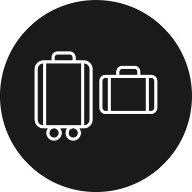 bagaj simgesi, vektör illüstrasyonu