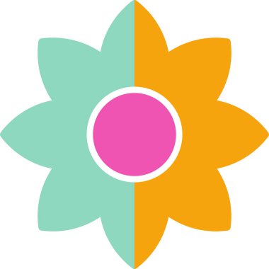 Çiçek. Web simgesi basit illüstrasyon