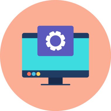 Web Geliştirme Simgesi, Web Kullanımı için Vektör İllüstrasyonu