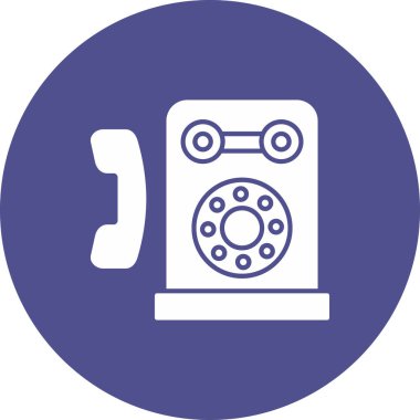 Web Kullanımı için Magneto Duvarı Telefon Simgesi, Vektör İllüstrasyonu