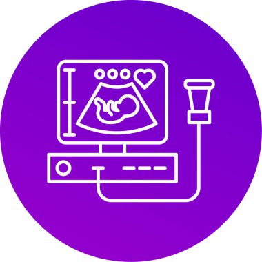 Web kullanımı için Ultrason Simgesi, Vektör İllüstrasyonu