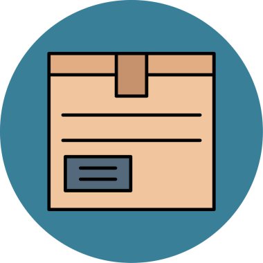 Web Kullanımı için Paket Simgesi, Vektör İllüstrasyonu