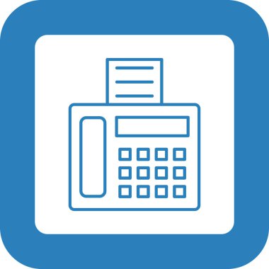 Web kullanımı için faks Simgesi, Vektör İllüstrasyonu