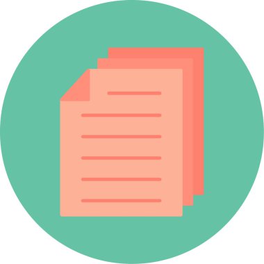 Web Kullanımı için Belge Simgesi, Vektör İllüstrasyonu