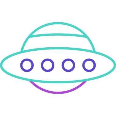 Web Kullanımı için Ufo Simgesi, Vektör İllüstrasyonu