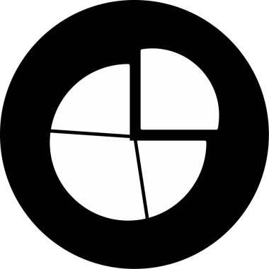 Web Kullanımı için Pasta Çizelgesi Simgesi, Vektör İllüstrasyonu