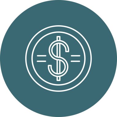 Web kullanımı için Para Birimi Simgesi, Vektör İllüstrasyonu