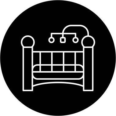 Bebek Beşiği Simgesi, Web Kullanımı için Vektör İllüstrasyonu