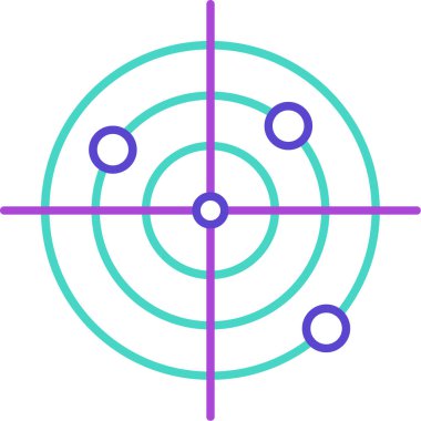 Web Kullanımı için Radar Simgesi, Vektör İllüstrasyonu