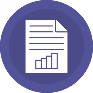 Web Kullanımı için Rapor Simgesi ve Vektör İllüstrasyonu