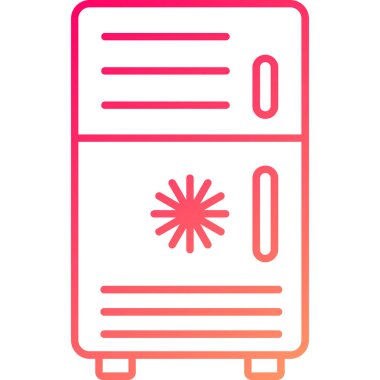 Web kullanımı için Buzdolabı Simgesi, Vektör İllüstrasyonu