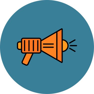 Web Kullanımı için Megafon Simgesi, Vektör İllüstrasyonu