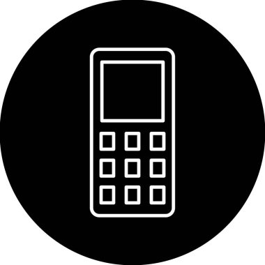 Web kullanımı için Cep Telefonu Simgesi, Vektör İllüstrasyonu