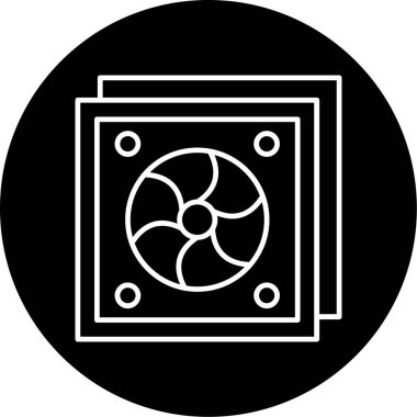 Web Kullanımı için Fan Simgesi, Vektör İllüstrasyonu