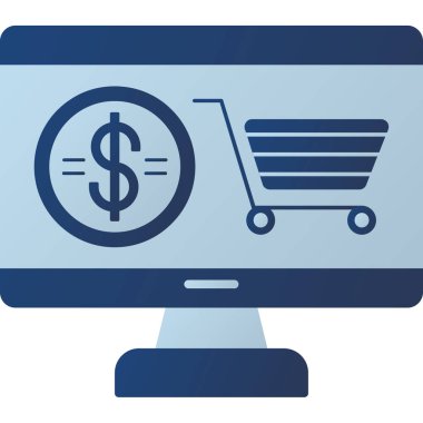 Web Kullanımı için Etrade Simgesi, Vektör İllüstrasyonu