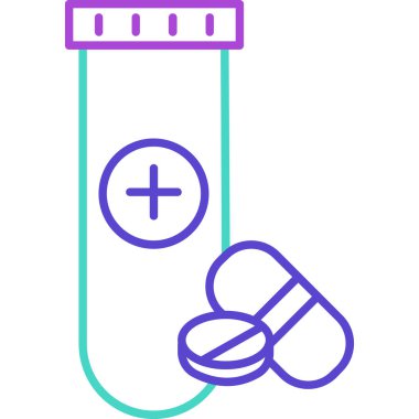 Web kullanımı için İlaç Simgesi, Vektör İllüstrasyonu