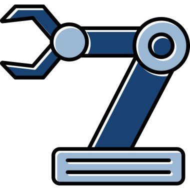 Robot Kol Simgesi, Web Kullanımı için Vektör İllüstrasyonu