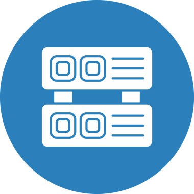 Web Kullanımı için Sunucu Simgesi, Vektör İllüstrasyonu