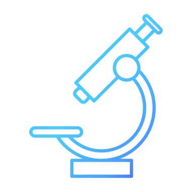 Web Kullanımı için Mikroskop Simgesi, Vektör İllüstrasyonu