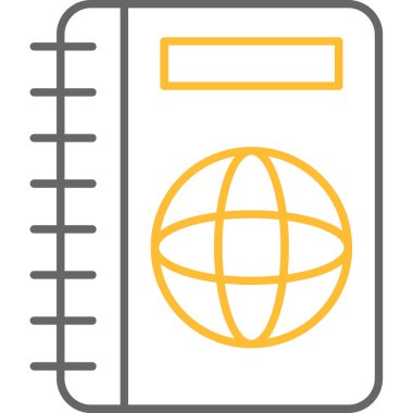 Web Kullanımı için Kitap Simgesi, Vektör İllüstrasyonu