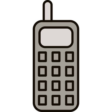 Web kullanımı için Cep Telefonu Simgesi, Vektör İllüstrasyonu