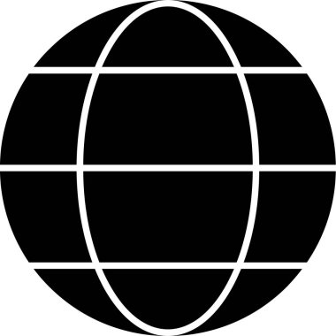 Web Kullanımı için dünya Simgesi, Vektör İllüstrasyonu