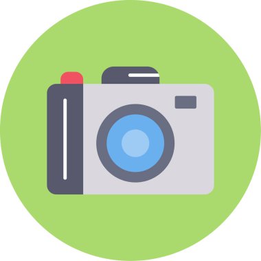 Web Kullanımı için Kamera Simgesi, Vektör İllüstrasyonu