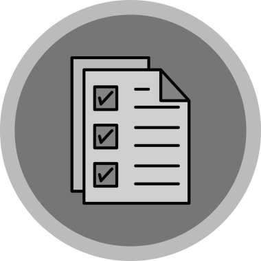 Web Kullanımı için Kontrol Listesi Simgesi, Vektör İllüstrasyonu