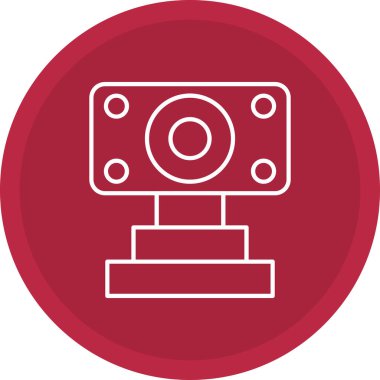 Web Kullanımı için Web Kamera Simgesi, Vektör İllüstrasyonu