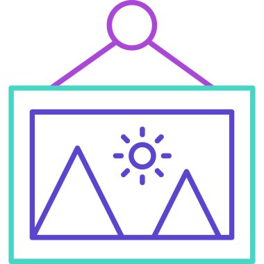 Web Kullanımı için Resim Simgesi, Vektör İllüstrasyonu