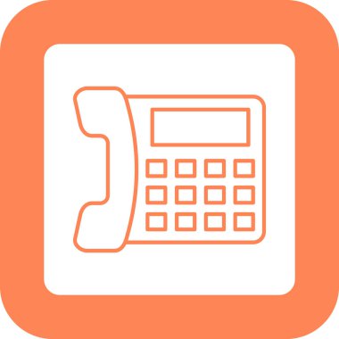 Web Kullanımı için Telefon Simgesi, Vektör İllüstrasyonu