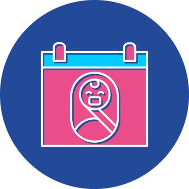 Web Kullanımı için Takvim Simgesi, Vektör İllüstrasyonu