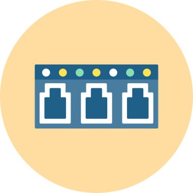 Web Kullanımı için Ağ Simgesi, Vektör İllüstrasyonu