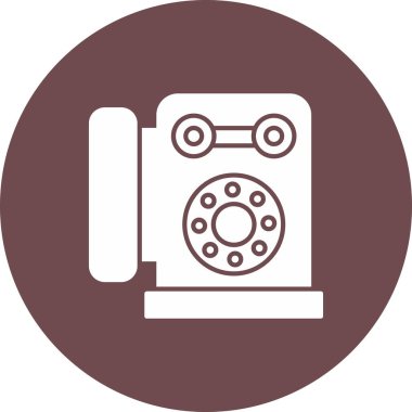 Web kullanımı için Telefon Çevirme Simgesi, Vektör İllüstrasyonu