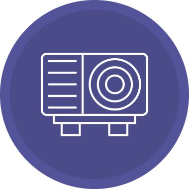 Web Kullanımı için Projektör Simgesi, Vektör İllüstrasyonu