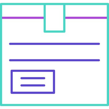 Web Kullanımı için Paket Simgesi, Vektör İllüstrasyonu