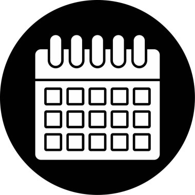 Web Kullanımı için Takvim Simgesi, Vektör İllüstrasyonu
