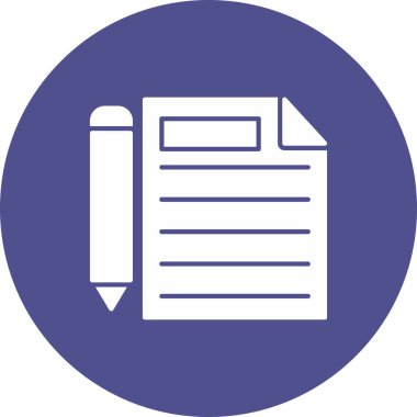 Web Kullanımı için Sözleşme Simgesi ve Vektör İllüstrasyonu